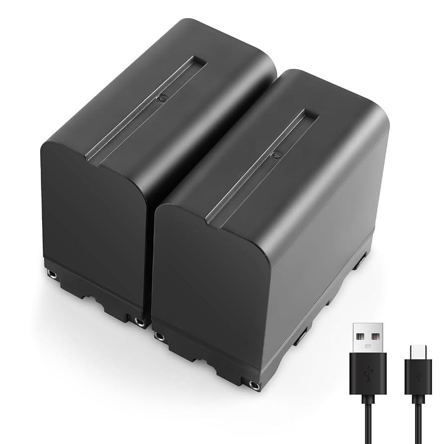 Amazon.com: 2 Pack NP-F970 Battery 6600mAh TypeC Input Port